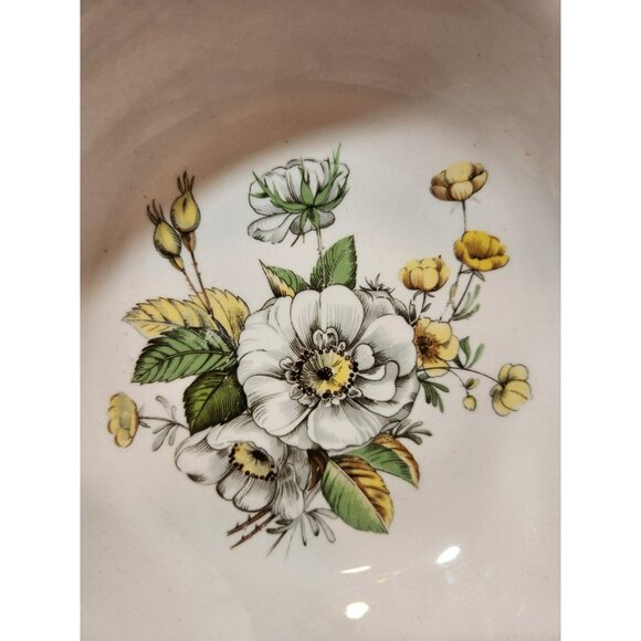 Vintage Royal Tudor 22 Kt Gold Linda Floral Round Porcelain Serving Bowl - Picture 8 of 13